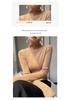 Autumn/Winter Slim-Fit Mock Neck Knit Sweater – Versatile Women's Base Layer