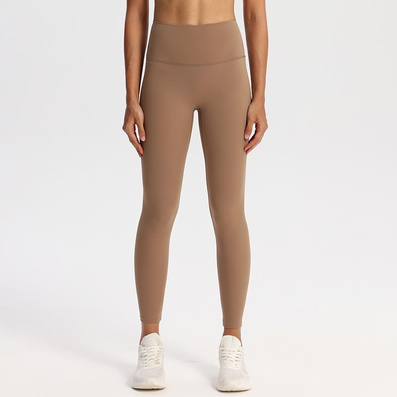 Seamless Solid Casual Slim Fit Yoga Leggings Pants Women High Waist Sports Tight Yoga Pants Women Push Up Running Training Fitness Legging Pants 25579