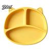 Suction Food Bowl for Kids Silicone Plate Toddlers Cute Bear Shape Unbreakable Divided Baby Feeding Bowl Non Slip Tray Infants And Set 6 Months To 3