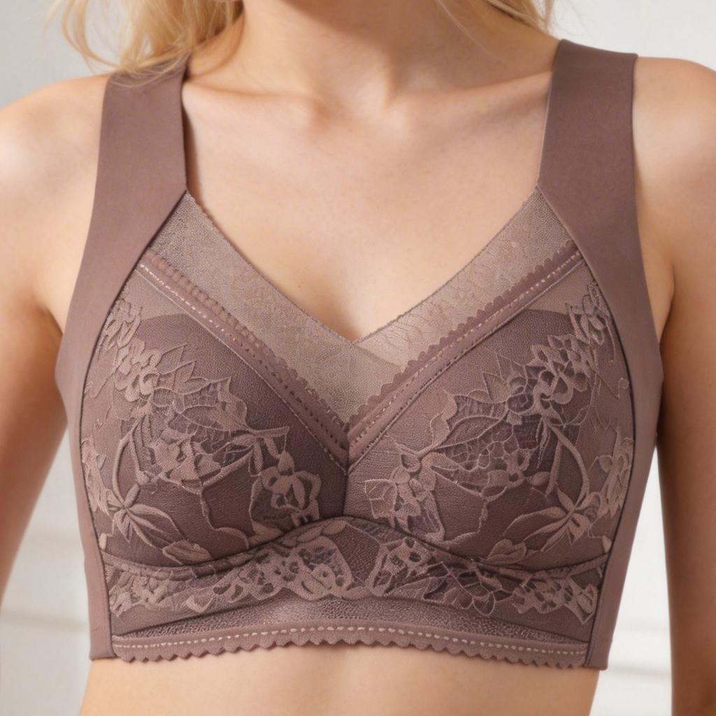 Zeriluna Wireless Lace Bra Fashionable and Simple Lace Design, Breathable, Comfortable, Skin-friendly, Multi-color Underwear