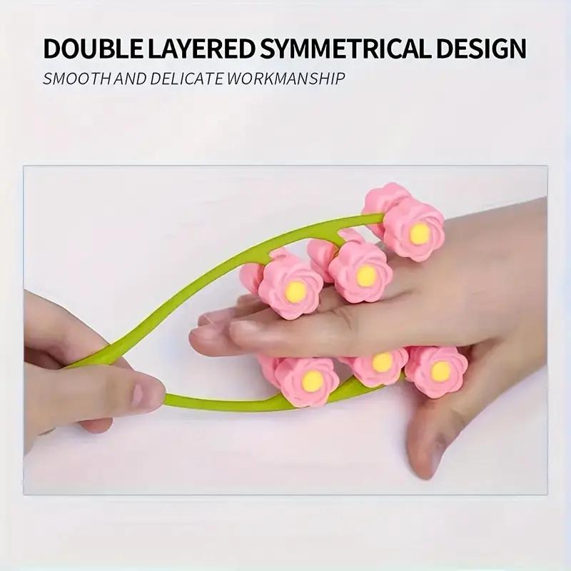 1 Stück Blume Gesichts-Massage-Roller Rose Blume V-Gesicht Gesichts-Massagegerät Roller Massagegerät V-förmig Lifting und Straffung Gesichts-Massage-Werkzeug