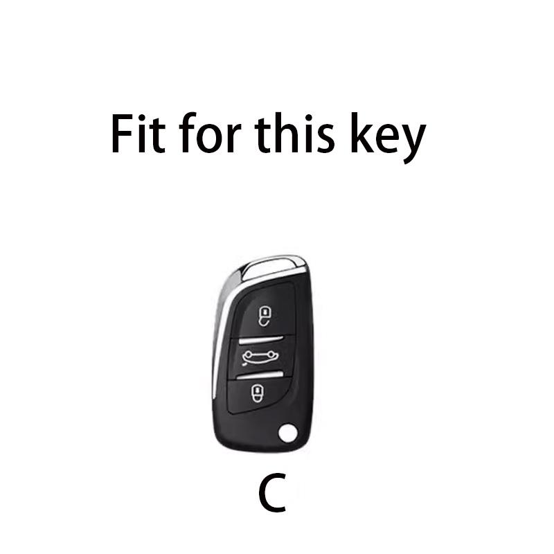 For Citroen C2 C3 C4 C5 C6 C8 Ds4 For Peugeot 107 207 306 307 407 308 607 Car Key Case Cover Bag Shell Keychain Accessories