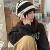 Women's Knitted Beanie for Autumn Winter Versatile Loose Fit Slouchy Hat with Ear Protection, Warm Fashion Beanie for Large Head