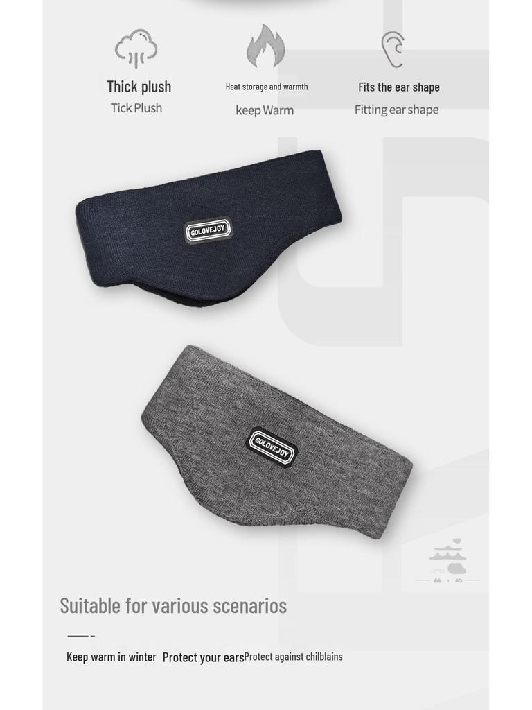 Herren Fleecegefütterte Ohrenwärmer & Stirnband: Winter Winddichte Ohrenwärmer zum Radfahren