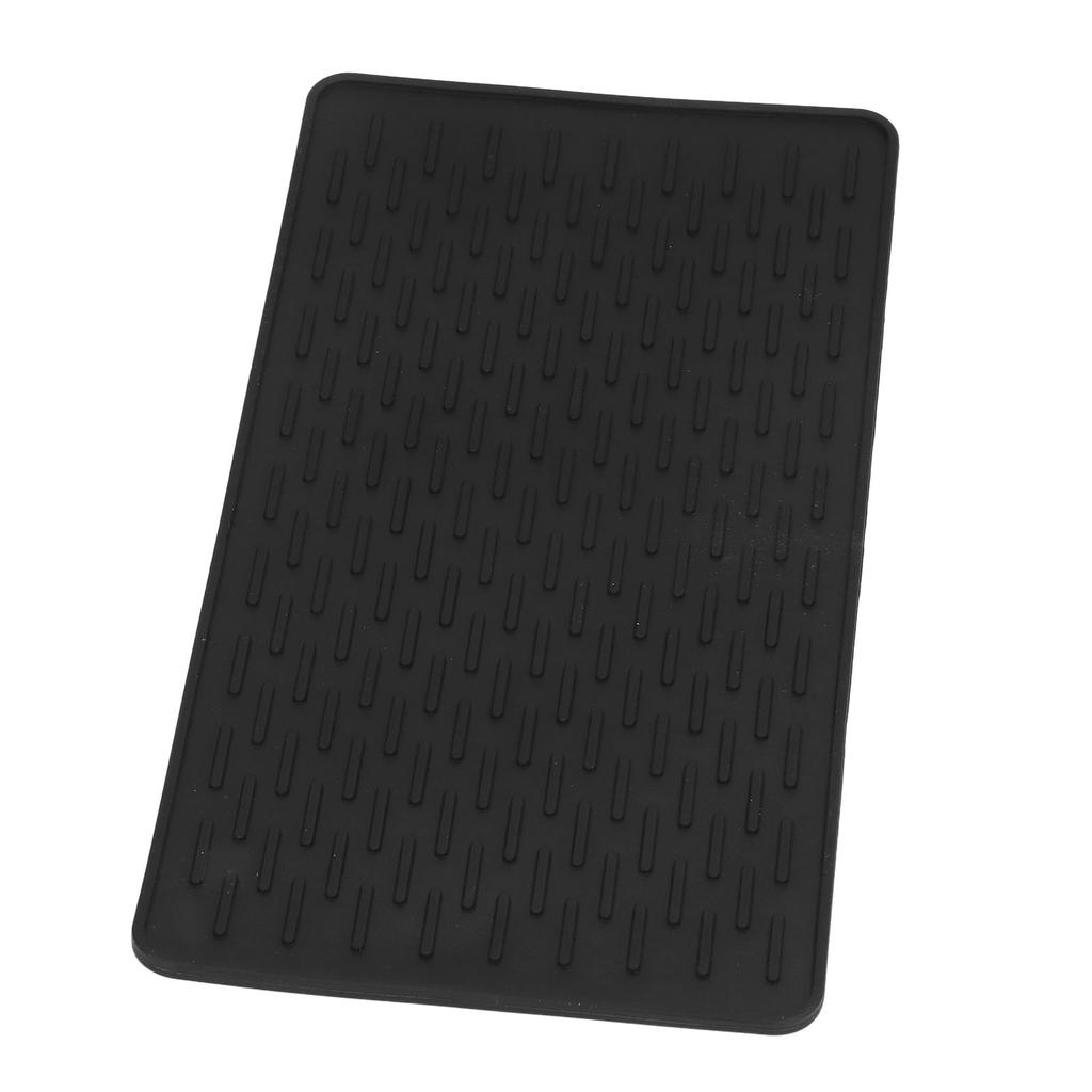Silicone Insulation Pad Black Rectangle Heat Resisting Safe Handling Heat Insulation Pad for Kitchen