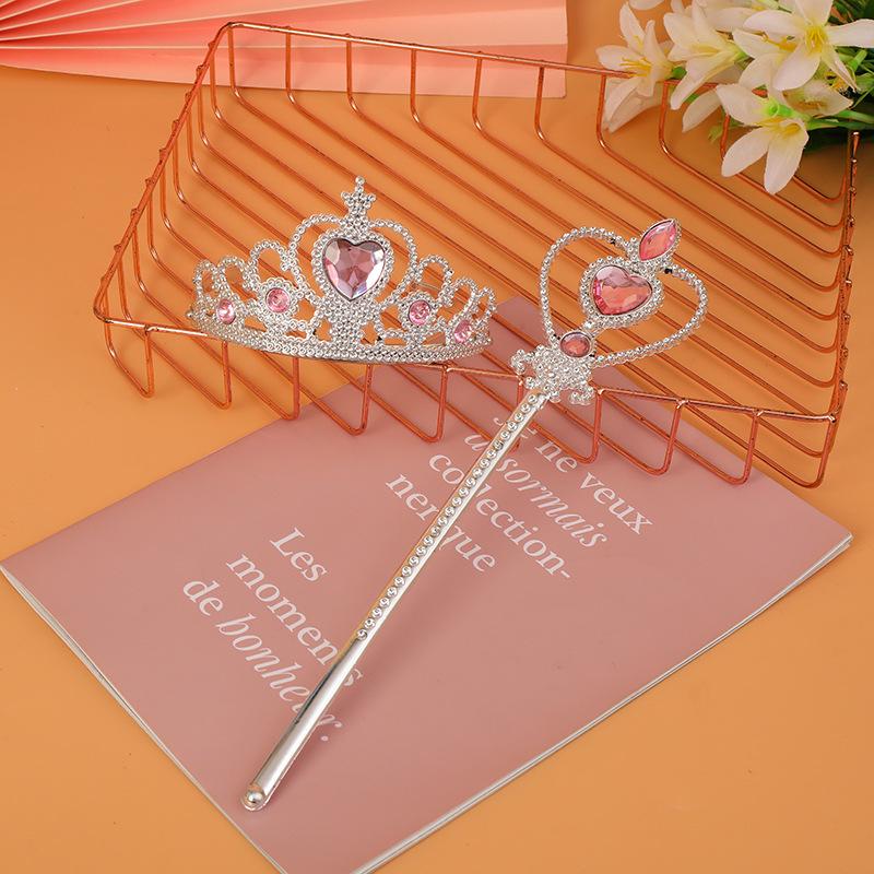 Children's Princess Costume: Gem Crown, Magic Wand, Headdress, and Fairy Headband Set