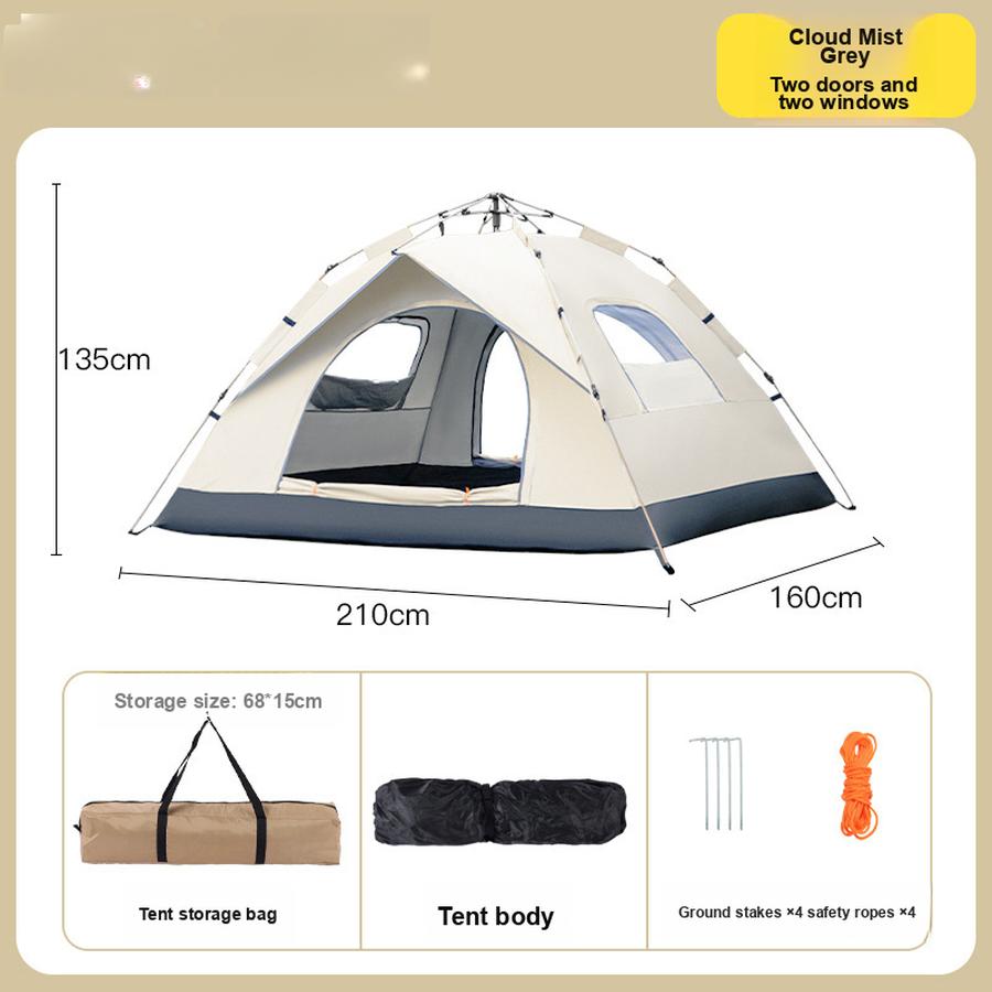 Portable Folding Automatic Tent Camping Shelter Sunscreen Waterproof Thick Outdoor Tent Set