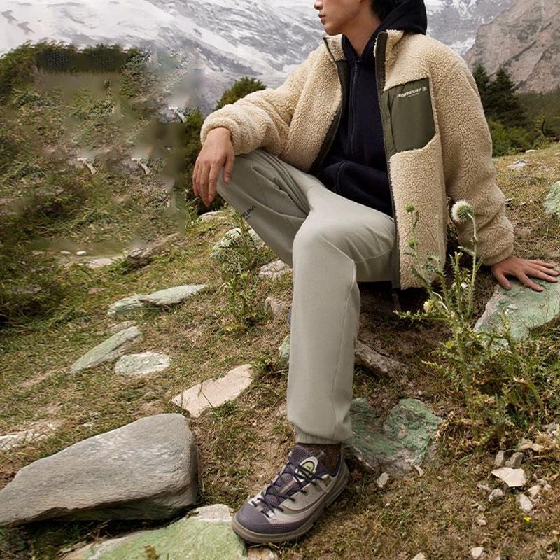 Li Ning CF Wild Fun Letter Print Cuffed Loose Knit Sports Pants Men Pants AKLTA99-4