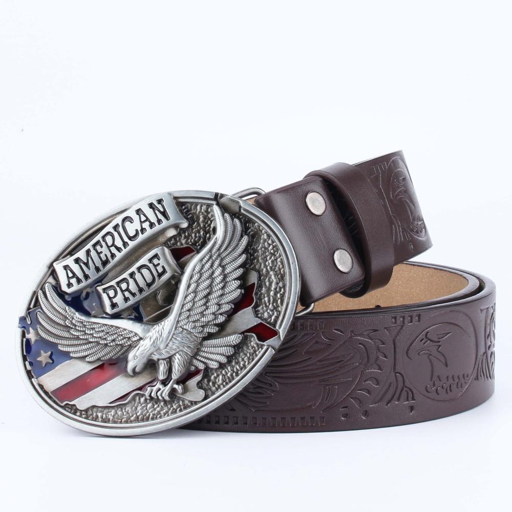 Fibbia decorativa per cintura a forma di aquila Moda europea e americana Cintura in denim Hip-hop Fibbia a piastra retrò Cintura