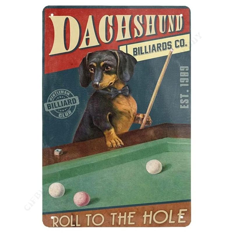 Billiard Metallposter Schild, Spielzimmer Wanddekoration