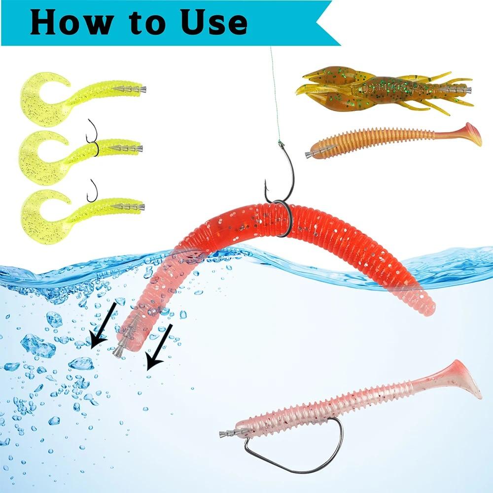 50Pcs Tungsten Nail Weights Kit Insert Fishing Weights Sinkers Wacky Worm Nail Sinkers Pencil Weights for Bass Fishing Tackle