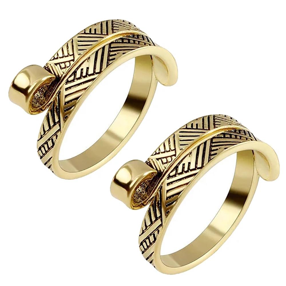 2 szt. Regulowany pierścień pętelkowy do robienia na drutach i szydełkowania, prowadnik do włóczki, ochrona palca, naparstek, pierścień do nici dla szydełkujących, narzędzia do szycia