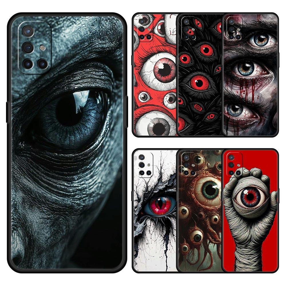 Phone Case For OnePlus 15 13 12 11 10 9 8 7T Pro 13T 13R 12R 10R 9RT 8T Nord 2T CE 2 3 5G Lite Cover Scary Devil Eye Pattern