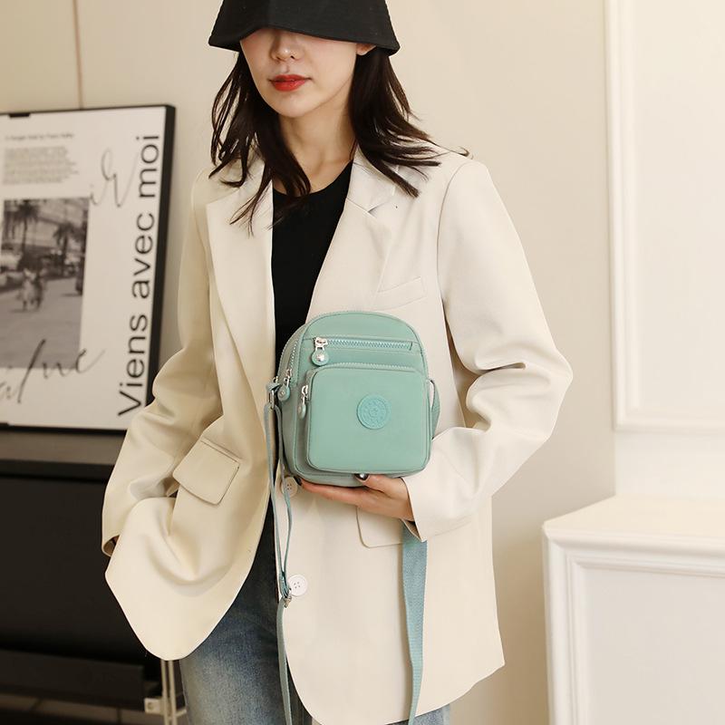 Small Bag Women'S Fashion Casual Trend Shoulder Bag Nylon Messenger Bag Multi-Pocket Small Square Bag