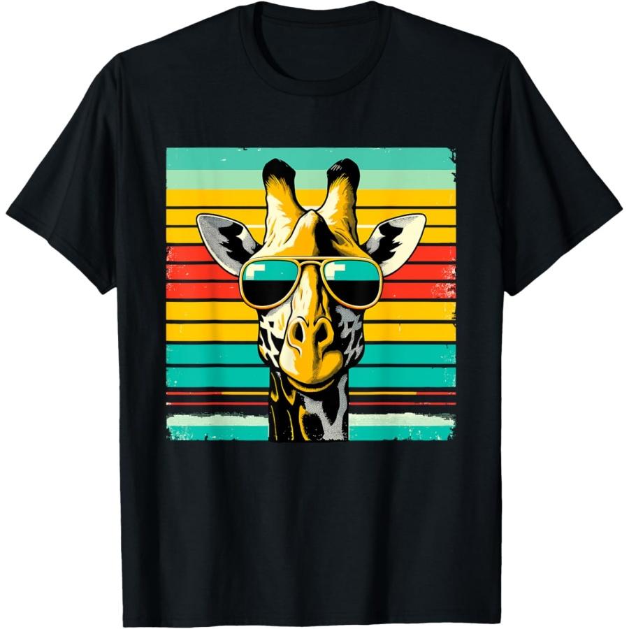 

Cool Retro Giraffe Sunglasses T-Shirt S