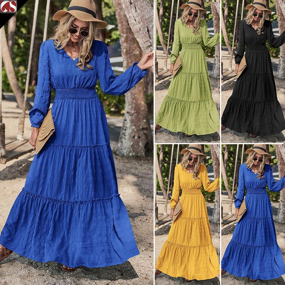 

Женское повседневное платье с длинными рукавами 2023 Осень/Зима