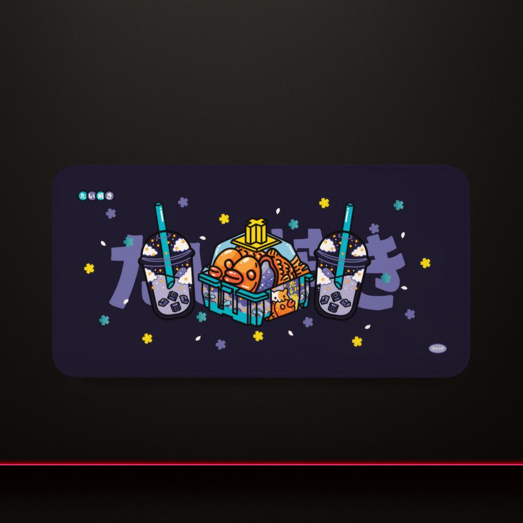 Taiyaki Boba Mouse Pad Play MatLarge XXLxcmxmmstitch Desk MatsGaming AccessoriesPC Parts
