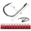 1000pcs Barbed Fishing Hooks 3 To 12 Sizes Steel Fish Hook with Barb Fishing Accessories for Outdoor