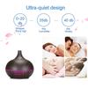 Wood Grain 400ml Ultrasonic Essential Oil Diffuser with Remote Control and Seven-Color LED