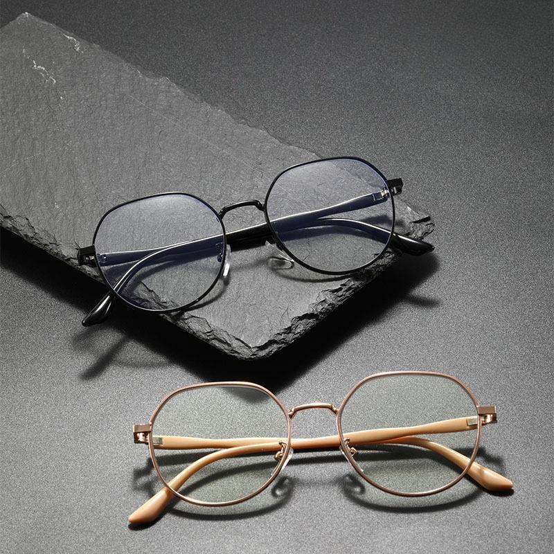 

2PCS Retro Anti-Blue Light Glass Transparent Anti Radiation Eyeglasses for Women Glasses
