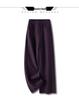 2025 Spring & Autumn Women's Purple High-Waisted Wide-Leg Pants: Loose Drape, Popular Straight-Leg Fit