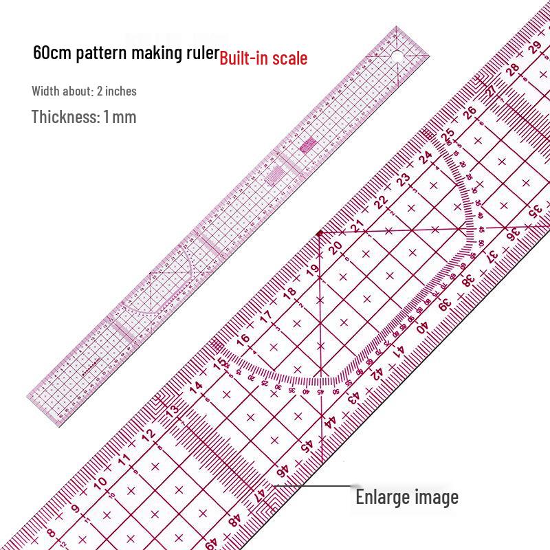

Multifunctional 60cm Metric Grading and Pattern Making Ruler
