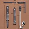 Alternative Restraint Set: Collar, Gag, Handcuffs & Anal Hook for Adult Training & Punishment