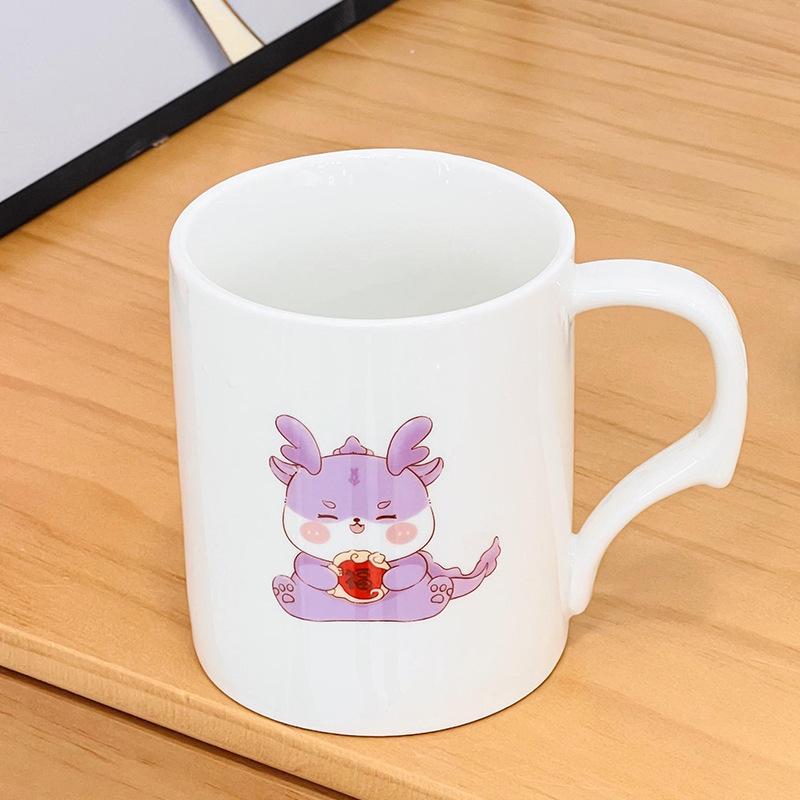 Roztomilý roztomilý medvídek Single Cup Kreslená dívka Keramický šálek Vysoce vypadající domácí Hrnek odolný vůči vysoké teplotě Malý dárek Kelímek na vodu