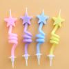 New Birthday Cake Twist Candle Colorful Curved Thumb Creative Love Five-pointed Star Shape Candle