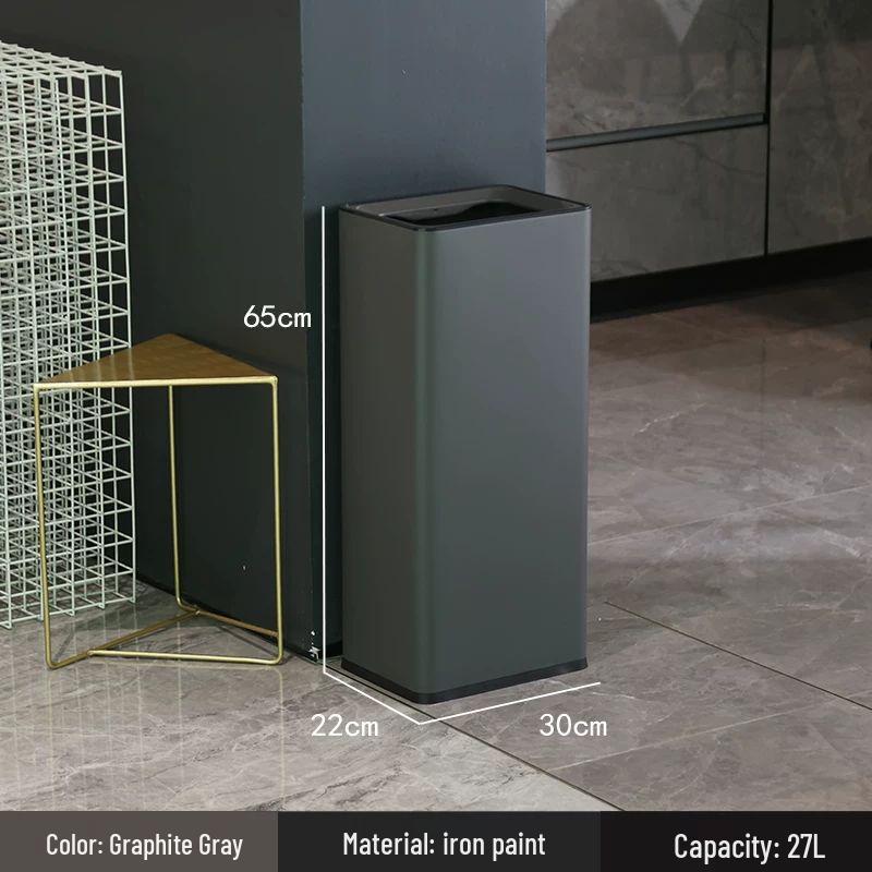 Large Stainless Steel Swing Lid Trash Can