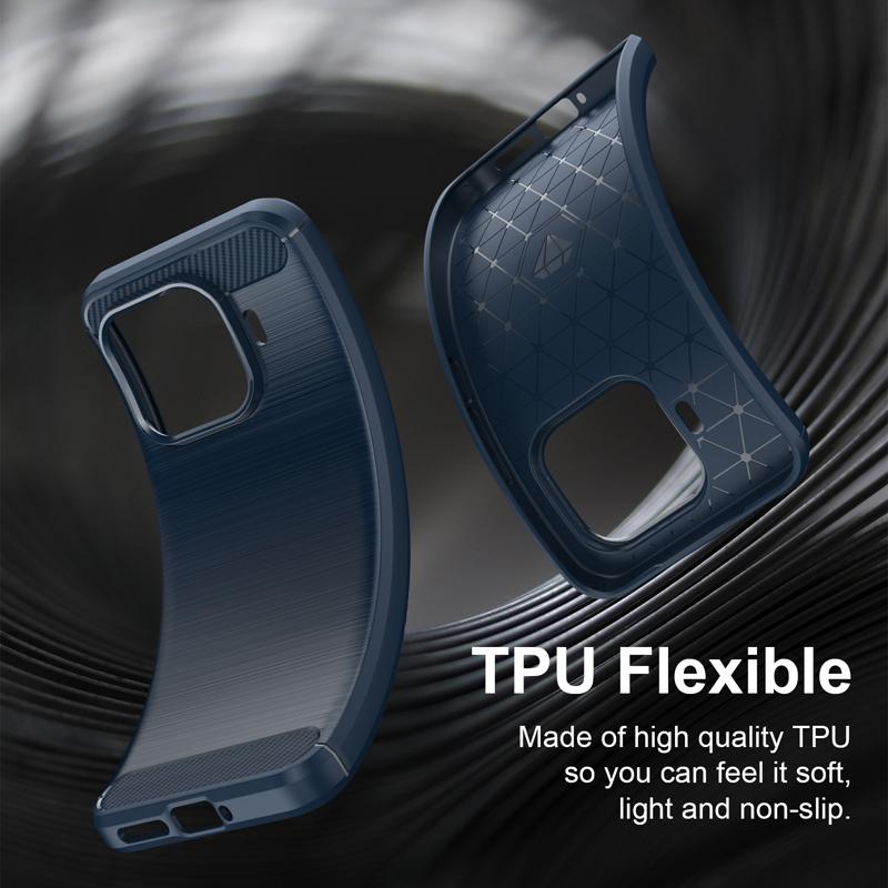 For Xiaomi 17T Pro 17T Case Soft Carbon Fiber Brushed Texture Rugged Shield Anti-Fingerprint Back Cover for Xiaomi Mi 17 T