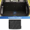 SMABEE for Hyundai Kona Electric 2024 2025 TPE 3D Car Rear Trunk Pad Cargo Liner Trunk Mat All Weather Black