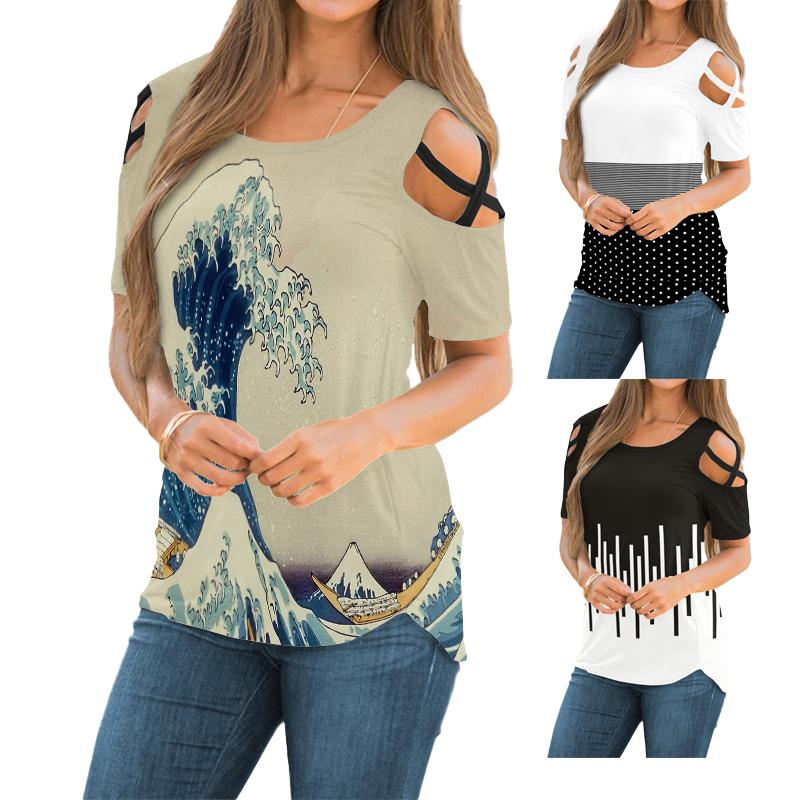Functional Geometric Irregular T-Shirt