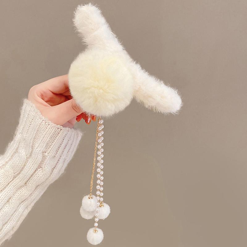 Hair Claw Headwear Women Fashion Faux Fur Hair Clip Acrylic Large Hair Claw Korea For Girl Winter Crab Barrette Hair Accessories