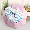 1pc white cat, glasses Themed High-quality Umbrella,Automatic Opening and Closing Umbrella,Multi-functional Umbrella G0811308