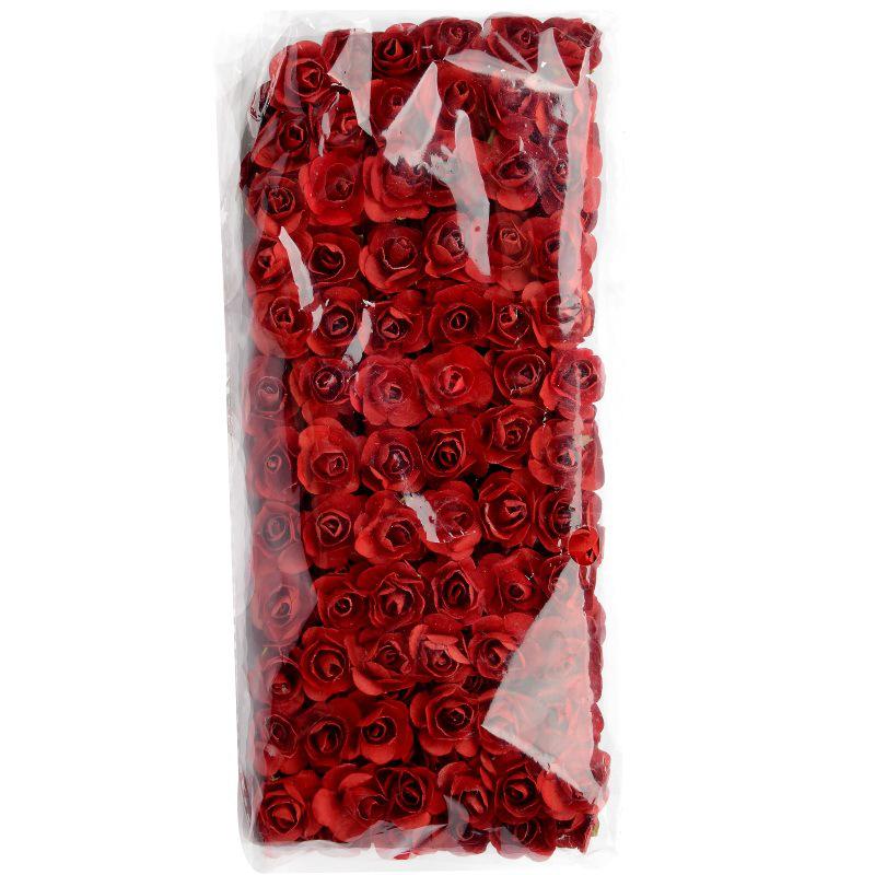 Plum Blossom Rose Artificial Flowers: Small Decorative Gift & Candy Box, Wreath, Vine, Headwear for DIY красный