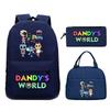 New Dandy's world game merchandise personalized printing primary and secondary school schoolbag three-piece set