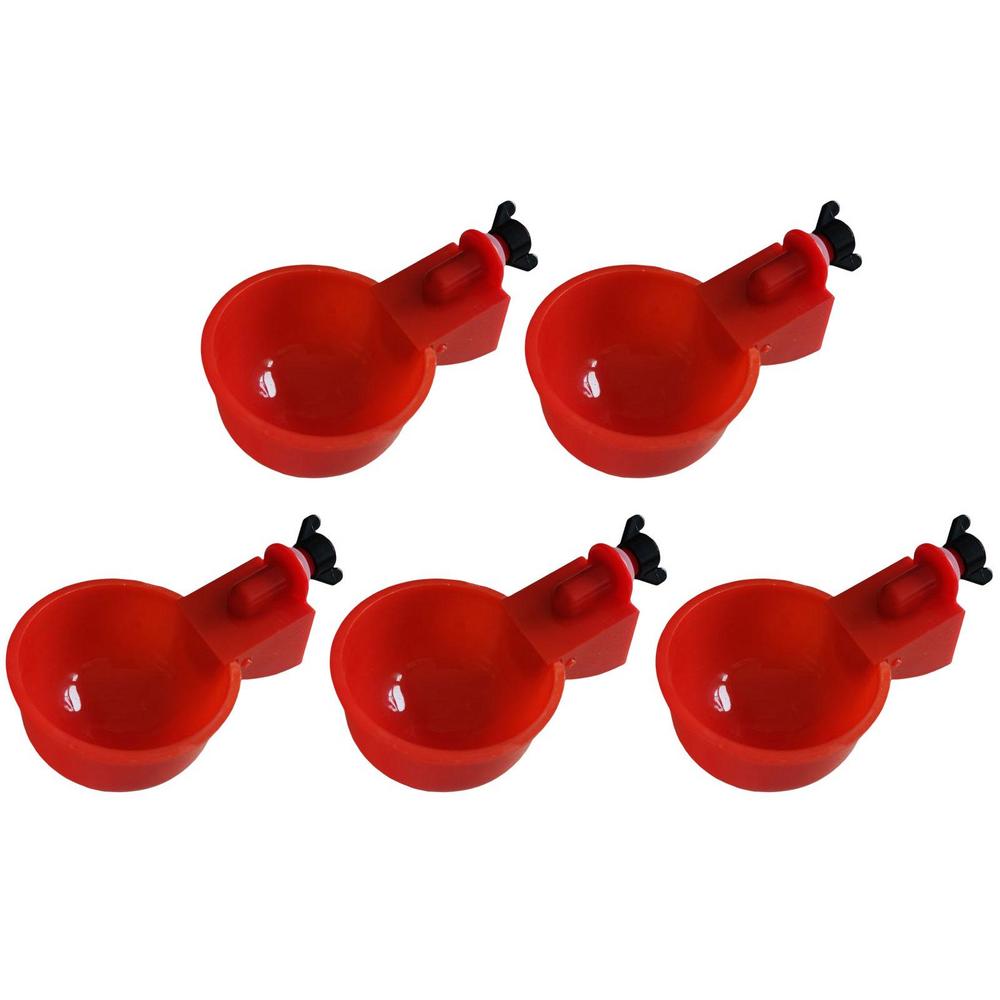 

5 шт. Автоматические поилки для кур Пластиковые поилки для птицы Подвесные для двора Птичник Кормушка Чашки для питья воды