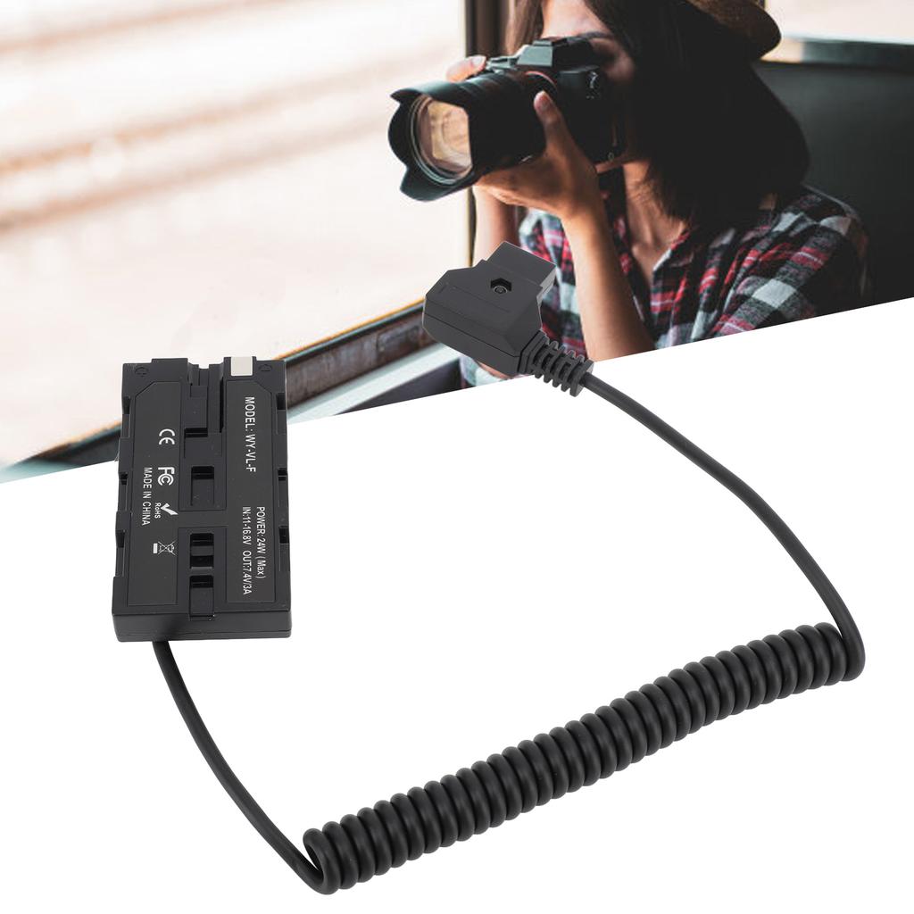 D Tap To NP F550 Dummy Battery Low Heat Generation ABS NP F550 Dummy Battery Adapter Over Current  for Fill Light