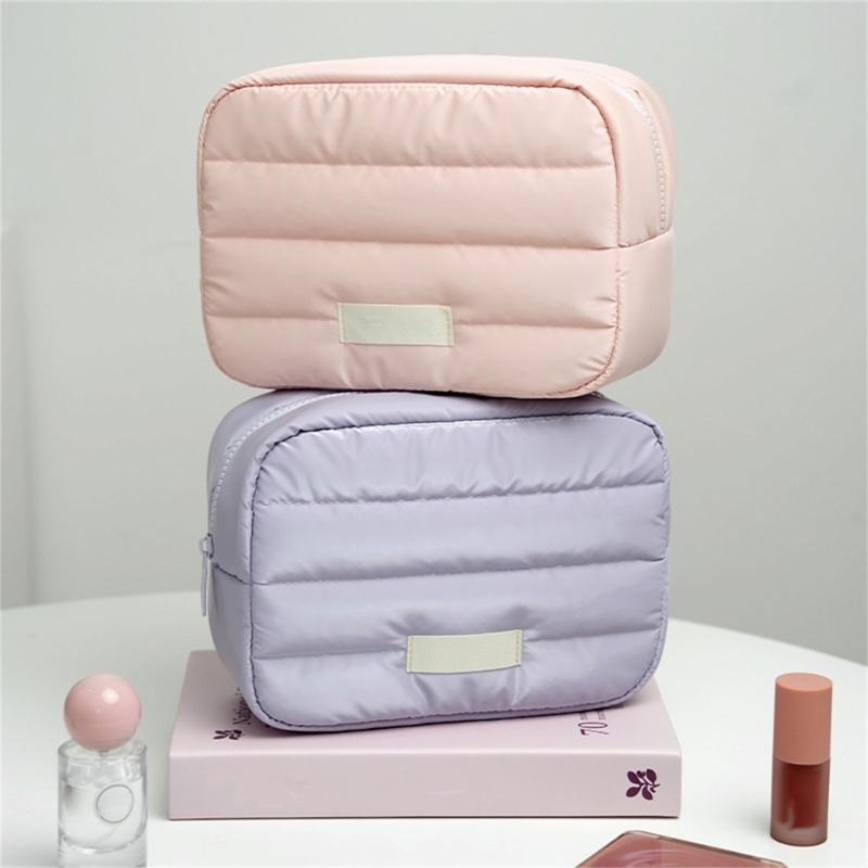 Women's Makeup Bag With Zippered Closure Cosmetic Pouch Toiletries Bag For Travel Daily Use And Gym Essential