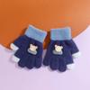Cute Cartoon Bear Baby Gloves Toddler Boys Girls Warm Knitted Mittens Autumn Winter Kids Kindergarten Five Fingers Gloves