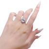 Luxury S925 Silver Oval Simulated Diamond Ring (8x11mm) - European & American Wedding Jewelry
