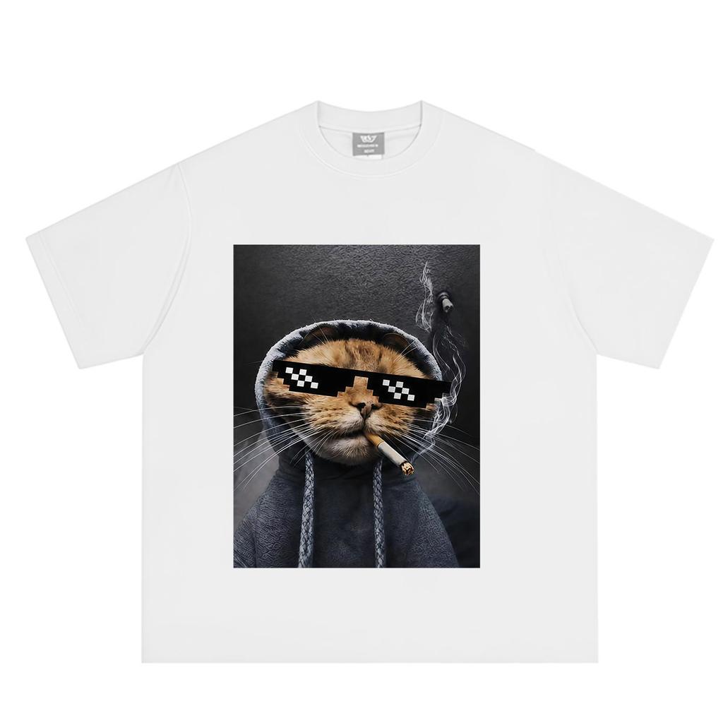 Funny Cat Meme T Shirt Unisex Unisex Hiphop Tshirt Summer Shortsleeved Loose Casual Cotton Fashion Clothing T Shirts Streetwear