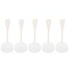 5pcs Lotion Applicator Long Handled Good Water Absorption Soft Powder Puff for Home Use White