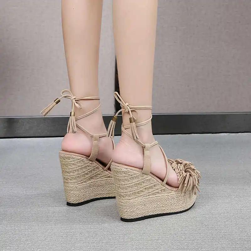Fashion Women Sandals 2024 Fashion maid Summer Sandals Leisure Platform Wedges Sandals dermi Wedges High Heels Shoes  platform shoes