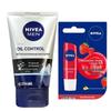 Nivea Men Oil Control Cleanser & Strawberry Lip Balm Set