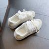 2025 new spring and summer casual flat-bottomed German training shoes women's retro casual sports board shoes lace-up mesh white shoes