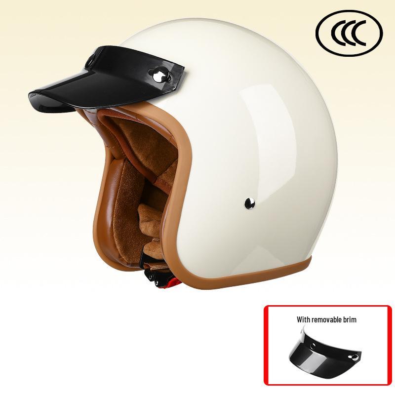 3C Certified Retro Unisex 3/4 Motorcycle Helmet for All Seasons XL