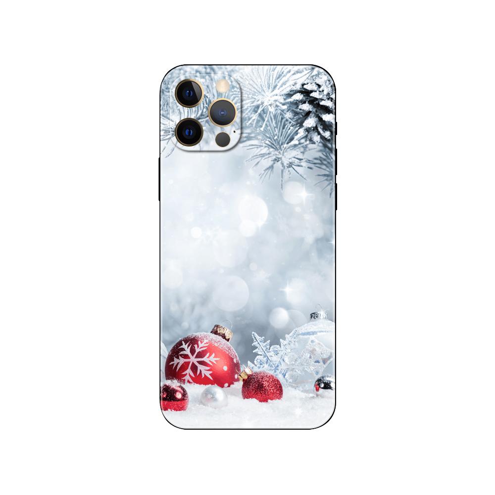 Husă de telefon de iarnă de Anul Nou de Crăciun pentru iphone 5 5s 2020se 6 6s 7 8 plus x 10 XR XS 11 12 13 mini pro MAX husă neagră din tpu