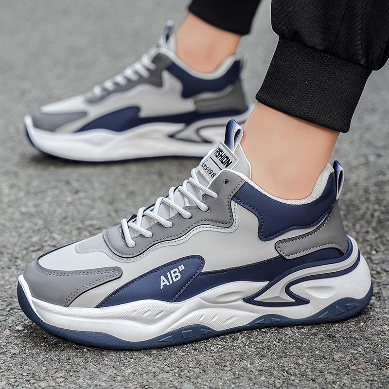 22 new autumn teenagers and middle school students anti-slip heightened soft sole casual running sports trendy shoes